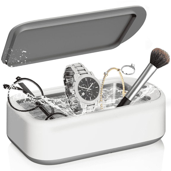 Ultrasonic Jewelry Cleaner, 49KHz Portable Professional Ultrasonic Jewelry Cleaner for Eyeglass, Watches, Ring, Blade Razor