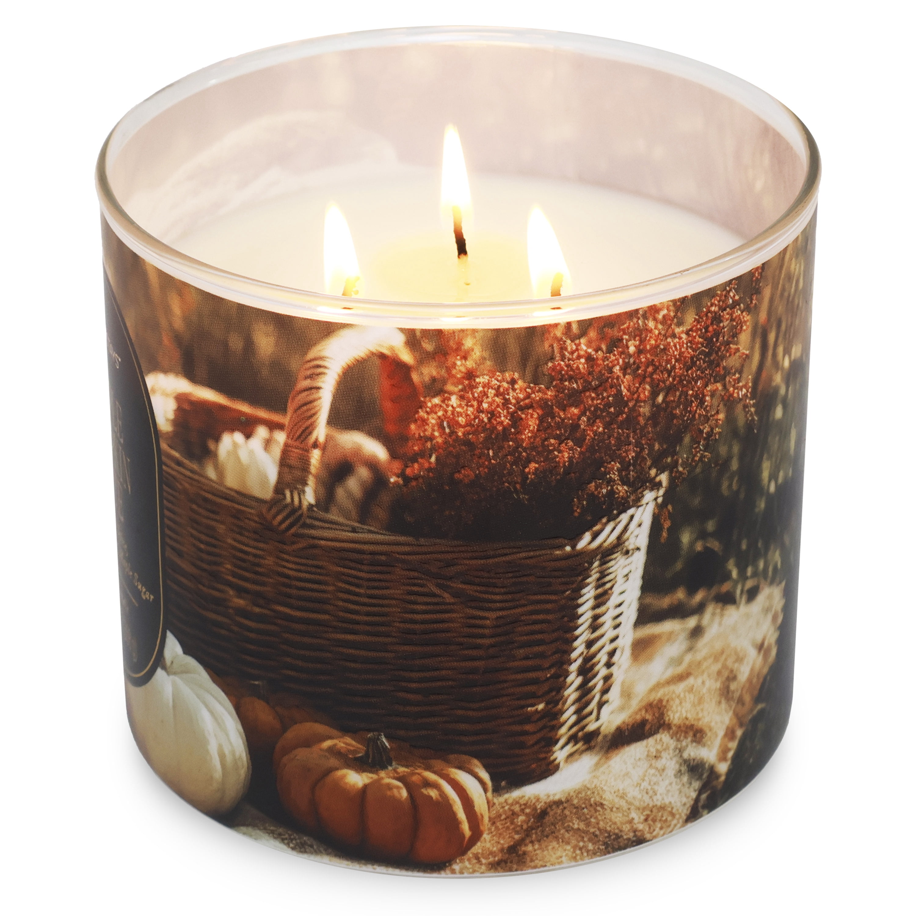 Mainstays 3-Wick Maple Pumpkin Latte Scented Candle, 13 Ounce