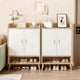 thumbnail image 4 of Zapatera Organizador Madera Pequeño, Zapateras Modernas de 5 Niveles para 10 Pares, Zapatero Con 2 Puertas y Estante Abiertas, Mueble Para Zapatos Recibidor, Entrada Casa, 60*30*93CM, Blanco, 4 of 10