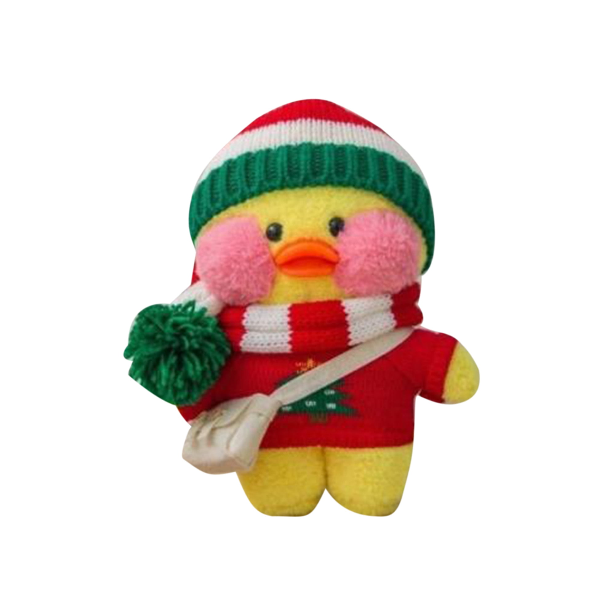 duck plush holding knife