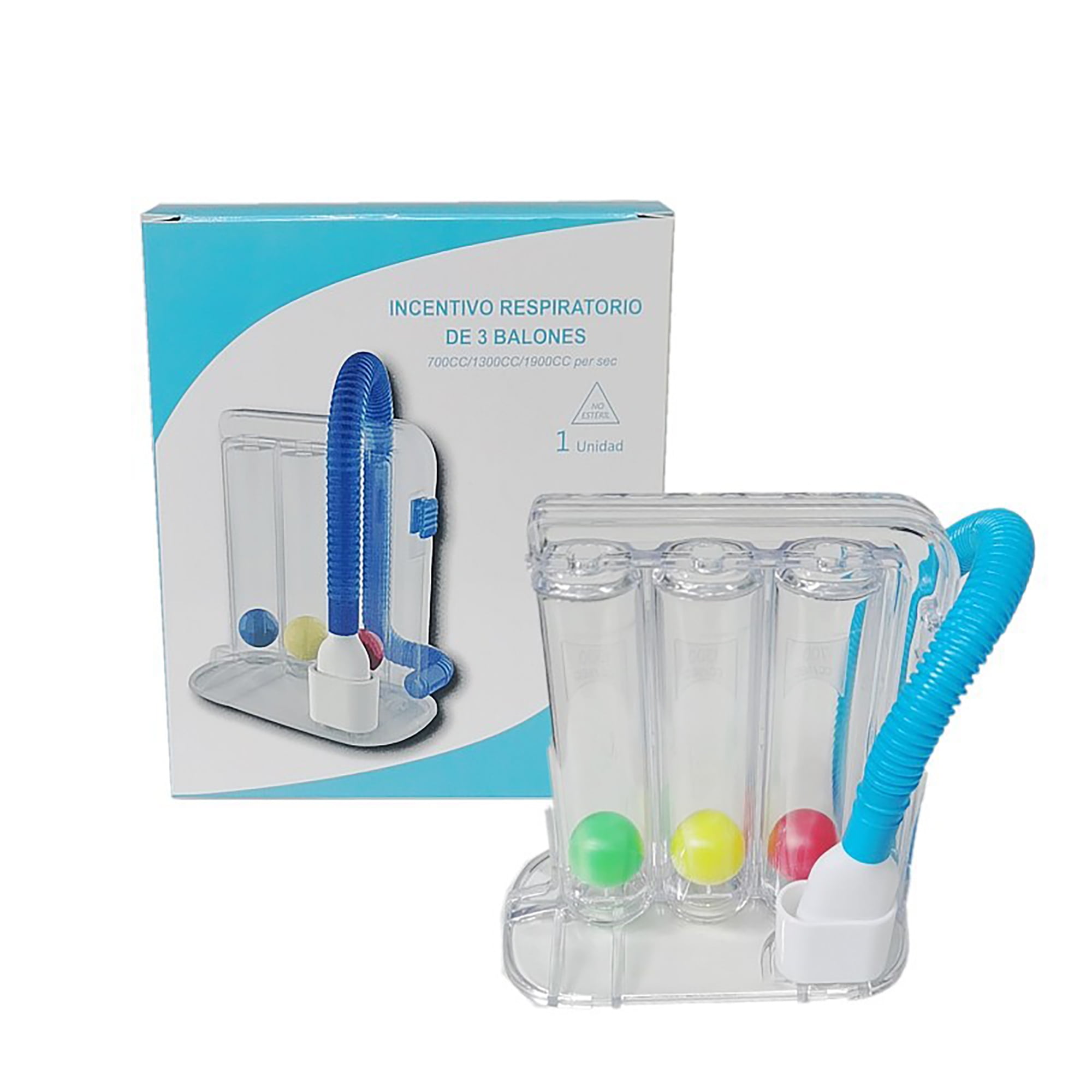 3 Balls Breathing Exerciser, Respiratory Trainer Vital Capacity Training Lung Exerciser