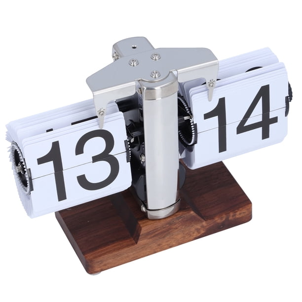 Reloj Abatible Digital Retro, Reloj Con Engranaje Interno Alimentado Por Batería, Reloj De Escritorio Con Reloj Abatible Automático Vintage, Reloj Abatible Mecánico Para Sala De