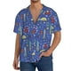 thumbnail image 1 of Fotbe New-York City Camisa Estampada de Manga Corta para Hombre, Casual de Verano, Estilo Playero, Sin Arrugas-XX-Large, 1 of 5