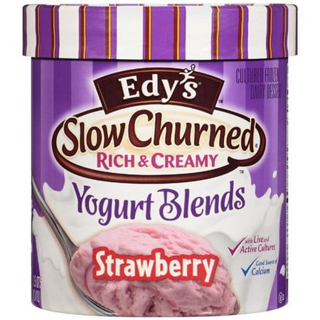 Edy?s Slow Churned Rich & Creamy Yogurt Blends Strawberry Frozen Dairy Dessert 1.5 qt