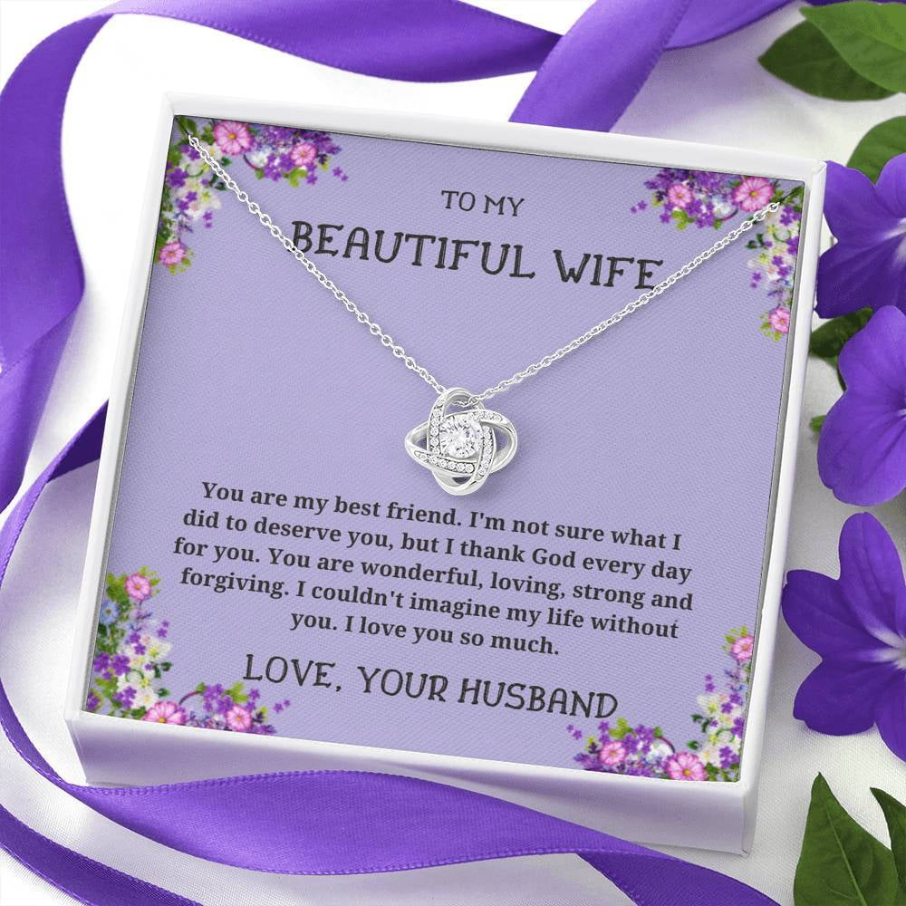 Shineon Fulfillment To My Wife You Are My Best Friend Love Knot Necklace Walmart Com Walmart Com