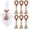 6PCS-Brown, variant on 6 Pieces Wooden Bead Napkin Rings, Farmhouse Stretchable Napkin Ring with Tassel Boho Napkin Rings for Dining Table,Wedding Decoration