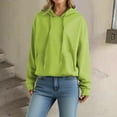 thumbnail image 2 of NMMUED Travel Hoodie, Pullover Hoodies, Workout Hoodies for Women, Plain Hoodies, Womens Fall Tops, Light Green XL, 2 of 8
