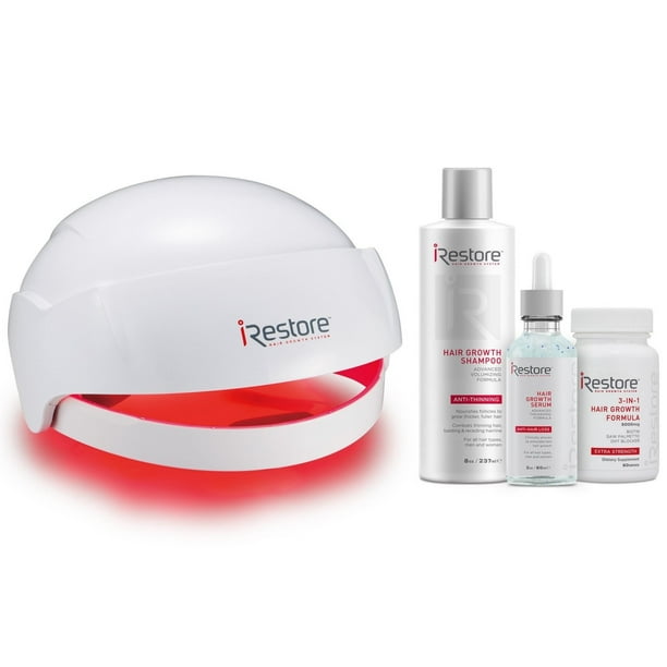iRestore Laser Hair Growth System, Max Kit with Hair Growth Shampoo, and Supplements - Walmart.com