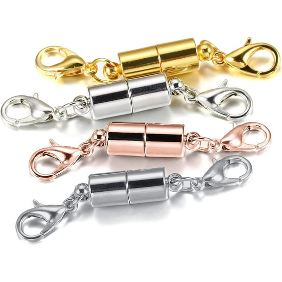 20 Sets 6mm Dia Necklace Clasp Magnetic Lobster Clasp Locking Clasp and Closures Strong Magnet Accessory for Necklaces Bracelets DIY Jewelry Making Supplies