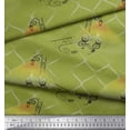 thumbnail image 3 of Soimoi Tissu Georgette Poly Vert à Rayures et Imprimé Cachemire 1 Yard 42 Pouces de Large, 3 of 3