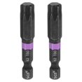 thumbnail image 1 of Uxcell 2pcs T50 Torx Impact Screwdriver Bit 1/4" Hex Shank 2" Long Magnetic No Hole, 1 of 7