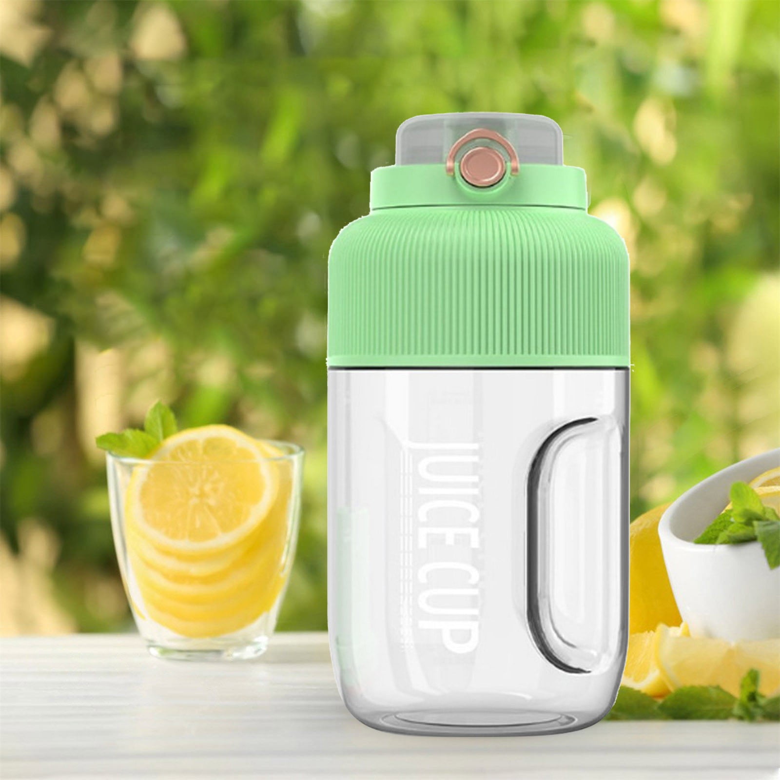 Small Juicer Outdoor Large Capacity Space-Saving Wireless Juicer Double Cover Bucket Small Juicer Machine Mini