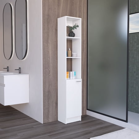 LiviNest Narrow Bathroom Storage Cabinet: 70.8 Tall Cabinet with 6 Shelves - 13 Wide Slim Design for Small Spaces & Apartments - Adjustable Shelves for Bathroom Kitchen Living Room