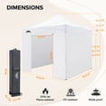 thumbnail image 3 of EAGLE PEAK 10' x 10' Pop-up and Instant Outdoor Commercial Canopy with 4 Sidewalls,White, 3 of 9