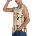thumbnail image 3 of Lsque African Women Print Men's Cotton Blend Sleeveless Muscle Shirts (S-3XL)- Moisture Wicking, Odor Protection, UPF 30+,Small, 3 of 8