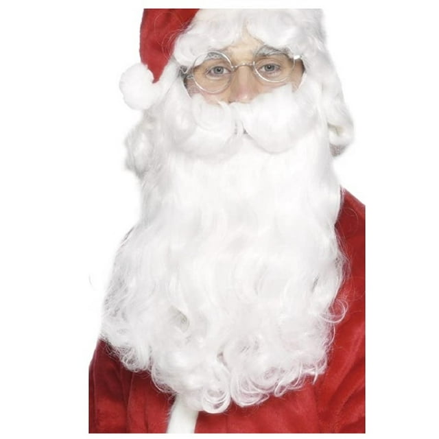 Santa Beard - Economy - White - Christmas - Costume Accessory - Adult ...