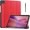 Red, variant on Case for Lenovo Tab One 8.7 inch 2025 / Tab K9 8.7" 2025 TB305XU TB305FU, Slim Smart Cover Lightweight Hard Shell Protective Cover with Multi-Angle Stand, Universal Stylus Pen