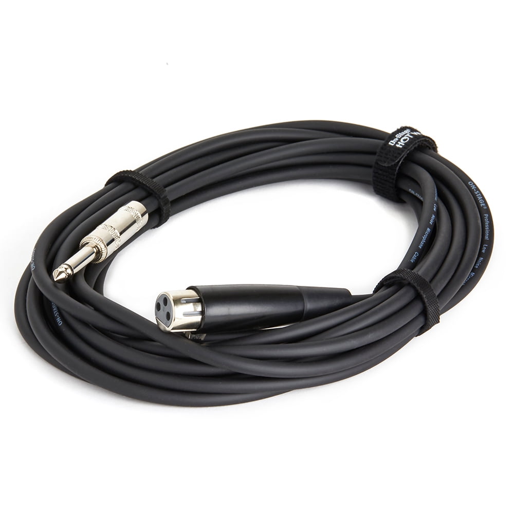 On-Stage MC12-20HZ Hi-Z Microphone Cable (20', XLR-QTR)