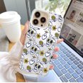 thumbnail image 3 of Funda para teléfono plateada colorida de doble capa mate con estampado gráfico juguetón para iPhone 15 Pro Max 14 13 12 Pro 11 - Protección óptima, 3 of 3