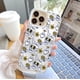 thumbnail image 3 of Funda para teléfono plateada colorida de doble capa mate con estampado gráfico juguetón para iPhone 15 Pro Max 14 13 12 Pro 11 - Protección óptima, 3 of 3