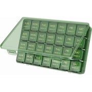 Monthly Pill Organizer Day Pill Box Weeks One Month Pill Cases Large Compartments Medicine Organizer for Vitamins Fish Oils Supplements