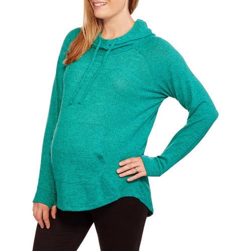 Maternity Brushed Hacci Cowl Neck 