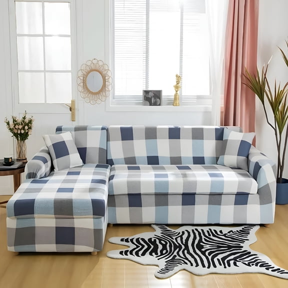 Arlajo Sofa Cover Elastic Sofa Slipcover Chaise Longue Sectional Corner Couch Cover Cases for Furniture 1/2/3/4 Seater Sectional Sofa Covers