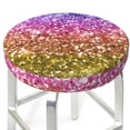 thumbnail image 3 of Naloa Glitter Rainbow Round Bar Stool Cushion Cover 12-14 inch, Fits Kitchen, Office, Restaurant Chairs - 12 inch, 3 of 7