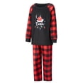 thumbnail image 3 of Hirigin Store Parent-Child Christmas Pajamas, Romper/Long Sleeve Christmas Hat Print Tops and Plaid Pants Suit for Kid Dad Mom Loungewear, 3 of 10