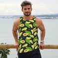 thumbnail image 6 of Rateoe Fresh Avocado Pattern Sleeveless Gym Shirt Muscle Tee Breathable Workout Shirt Slim-Fit Tank Quick Dry Fit Muscle Tank Top Bodybuilding Sleeveless T Shirt-X-Large, 6 of 7