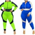 thumbnail image 4 of Women's Plus Size Jogging Suits Tracksuits Two Piece Crop Tops Sweatshirt & Long Pants Sweat Suits Sets, 4 of 7