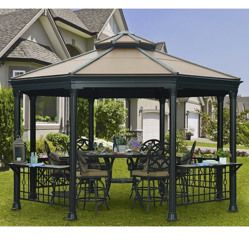 Sunjoy 14 x 13 ft. Parsons Octagonal Hard Top Gazebo – Walmart ...