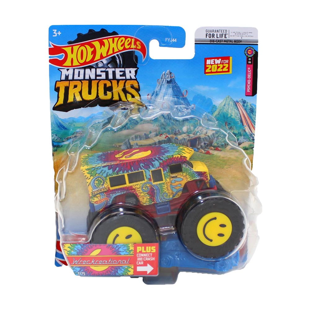 Hot Wheels Monster Trucks 1:64 Scale Wreckreational, Includes 