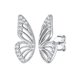 thumbnail image 1 of Pendientes de plata esterlina Silvora Ala de mariposa Zirconia cúbica Izquierda y derecha Media mariposa, 1 of 8
