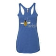 thumbnail image 2 of Wild Bobby, Be Fearless Buzzing Bee Pop Culture Tri-Blend Racerback Tank Top, Vintage Royal, X-Large, 2 of 3