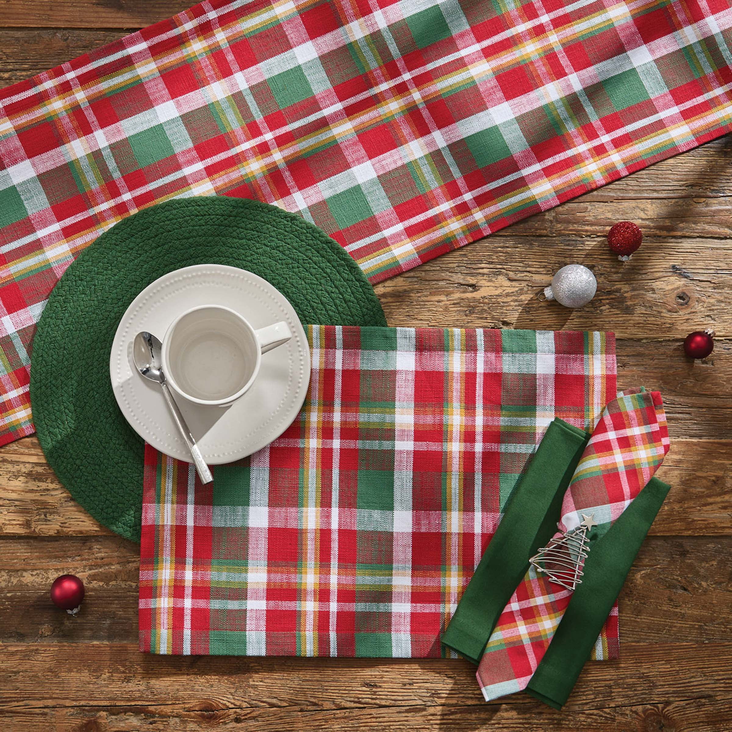 Split P Sleigh Bell Plaid Placemat Set of 4
