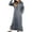 Dresses-Dark Gray, variant on Brilliant Womens Dresses Plus Size Women's Fashion Round Neck Winter Warm Color Long Sleeve Pocket Long Dress Summer Gray S-5XL