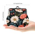 thumbnail image 2 of Floral Flower Coin Purse Vintage Pouch Kiss-lock Change Purse Wallets, 2 of 7