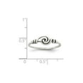 thumbnail image 2 of Gem & Harmony Ladies Antiqued Swirl Ring in Sterling Silver for Women, 2 of 5