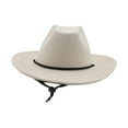 thumbnail image 3 of Cowboy Hat Jazz Hat Decor Cowgirl Hats for Wedding Holiday Stage Performance Beige, 3 of 8