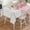 Pink, variant on Eucalyptus Grey Tablecloth Square Table Cloth 54x54, Waterproof Tablecloth Outdoor Table Cloth, Vintage Bottle Succulents Flower Stripes Washable Table Cover for Kitchen Dinning Party