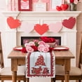 thumbnail image 3 of Love Dwarf Table Runner 14 x 72 Inch, Rose Gray Wood Grain Valentine's Day Washable Cotton Linen Dining Table Runner Tabletop Decorations for Restaurant Home Kitchen Party, 3 of 9