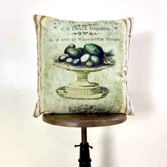 Eggs | Pillow Cover | Farmhouse Decor | Vintage Home Décor | Vintage | Farmhouse Throw Pillows | Rustic Throw Pillows | Gift for her