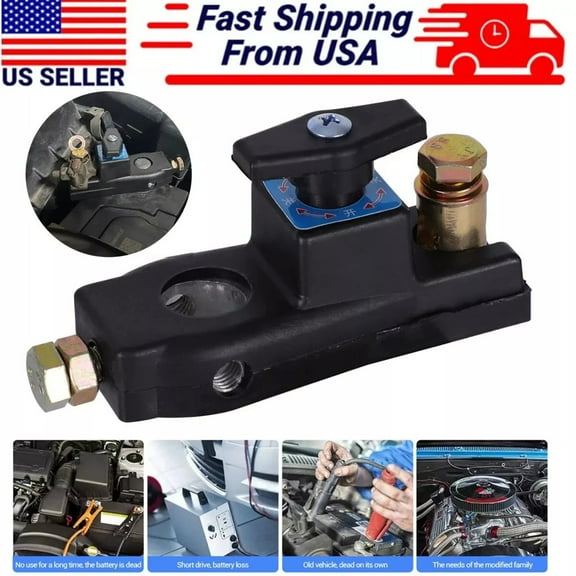 FungLam 2PC Car Battery Quick Disconnect Isolator Cut Off Switch ,12-24V Universal Battery Terminal,Heavy Duty Battery Shut Off Switch for Cars RVs and Boats