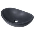 thumbnail image 5 of Stone Canoe Sink - Honed Black Lava Stone, 5 of 8