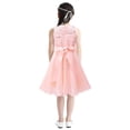 thumbnail image 2 of Linjinx Kids Flower Girls Dress Lace Chiffon Sequins Rhinestone Wedding Birthday Party Gown Pearl Pink 4, 2 of 7