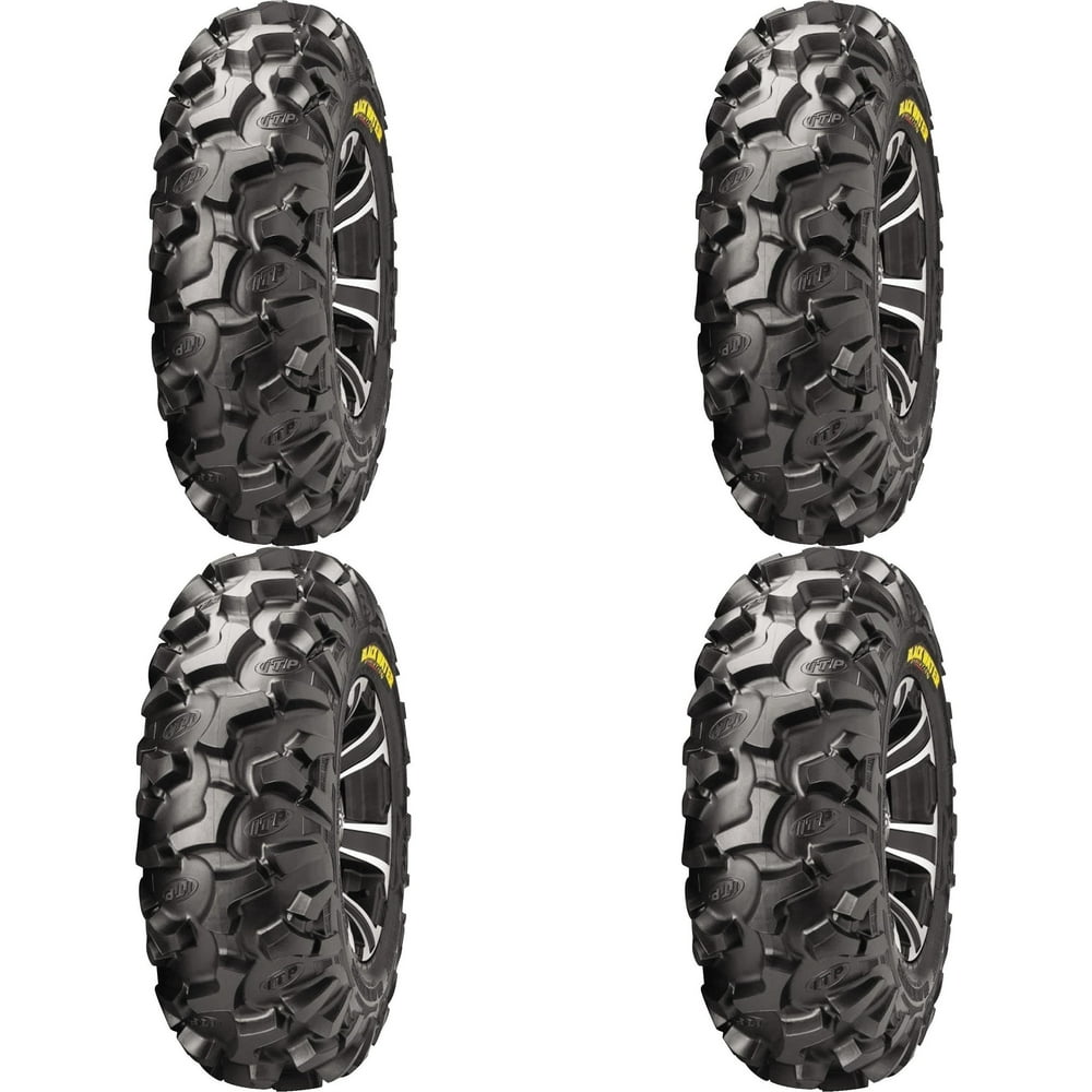 Set of 4 ATV ITP Tires (Blackwater Evolution Radial 27x9R12 Front, 27x11R12 Rear) Walmart