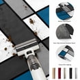thumbnail image 5 of Small Round Rug 3Ft, Abstract Blue Grey Non-Slip Washable Circle Rugs Carpet, Modern Geometric Color Blocks Indoor Outdoor Rug Floor Mats Throw Runner for Bedroom Living Room Bathroom, 5 of 8