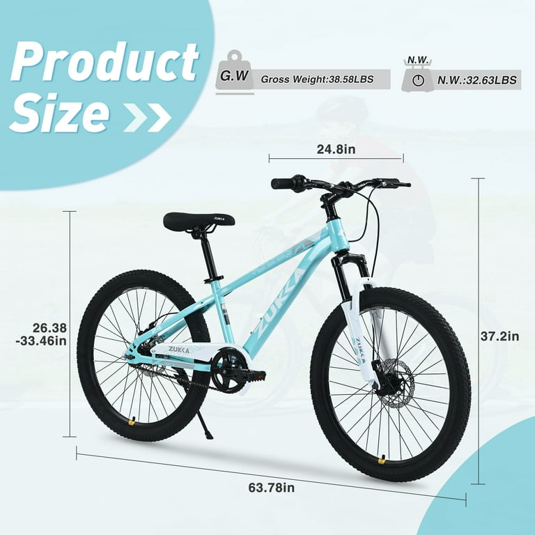 imerelez Mountain Bike 24 Inch MTB for Boys and Girls Age 9 12 Years Multiple Colors Walmart