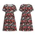 thumbnail image 5 of Defioc Graffiti Valentine Day Pattern Womens Summer Dresses Short Sleeve Sundress 2025 Beach Vacation Dresses with Pockets -X-Large, 5 of 6